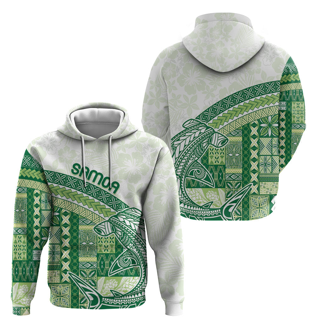 Samoa Mamanu Siapo Forest Green Hoodie Tatau Malie LT7 - Polynesian Pride