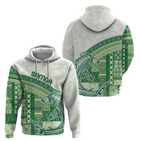 Samoa Mamanu Siapo Forest Green Hoodie Tatau Malie LT7 - Polynesian Pride