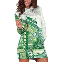 Samoa Mamanu Siapo Forest Green Hoodie Dress Tatau Malie LT7 Forest Green - Polynesian Pride
