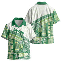 Samoa Mamanu Siapo Forest Green Kid Hawaiian Shirt Tatau Malie LT7 - Polynesian Pride