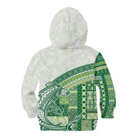 Samoa Mamanu Siapo Forest Green Kid Hoodie Tatau Malie LT7 - Polynesian Pride