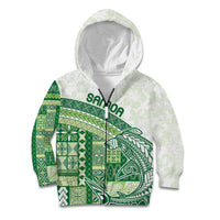 Samoa Mamanu Siapo Forest Green Kid Hoodie Tatau Malie LT7 Zip Hoodie Forest Green - Polynesian Pride