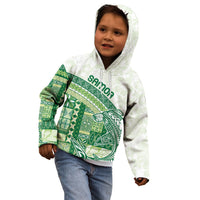 Samoa Mamanu Siapo Forest Green Kid Hoodie Tatau Malie LT7 - Polynesian Pride