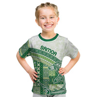 Samoa Mamanu Siapo Forest Green Kid T Shirt Tatau Malie LT7 Forest Green - Polynesian Pride