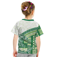 Samoa Mamanu Siapo Forest Green Kid T Shirt Tatau Malie LT7 - Polynesian Pride
