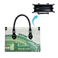 Samoa Mamanu Siapo Forest Green Leather Bag Tatau Malie LT7 - Polynesian Pride