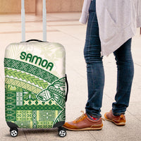 Samoa Mamanu Siapo Forest Green Luggage Cover Tatau Malie LT7 Forest Green - Polynesian Pride