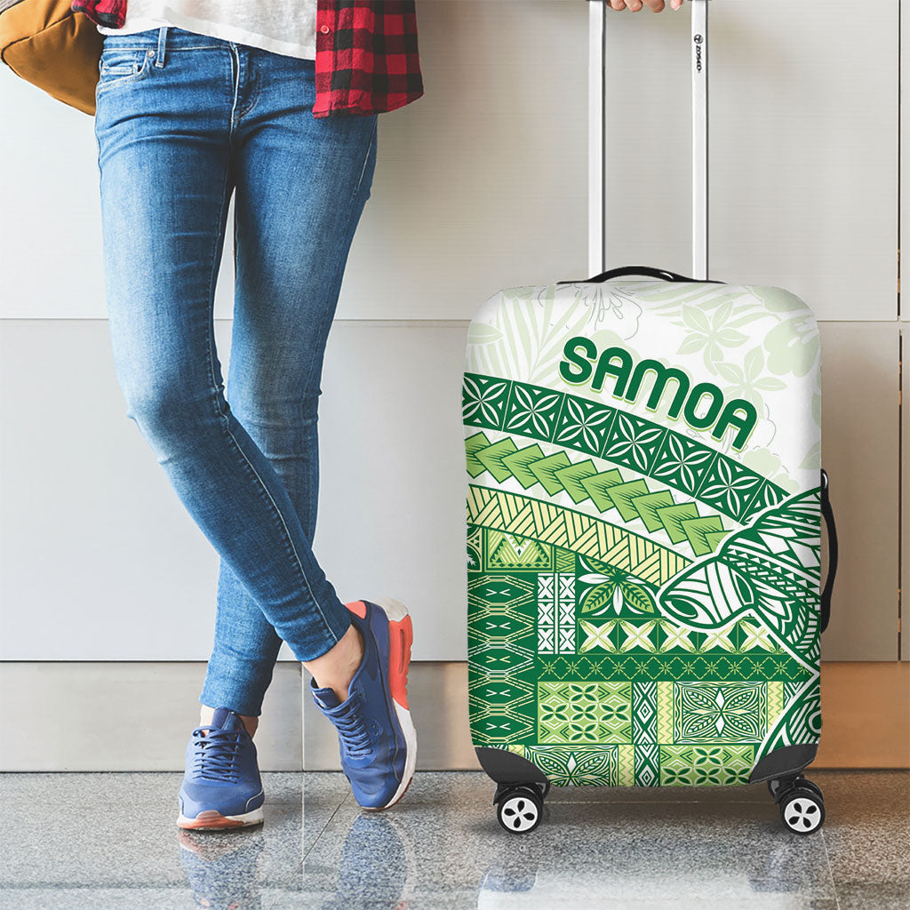 Samoa Mamanu Siapo Forest Green Luggage Cover Tatau Malie LT7 - Polynesian Pride