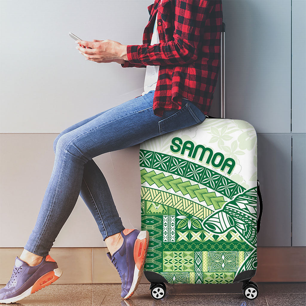 Samoa Mamanu Siapo Forest Green Luggage Cover Tatau Malie LT7 - Polynesian Pride