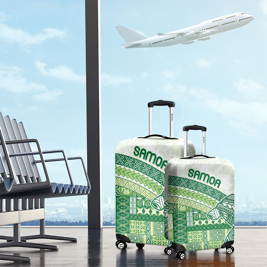 Samoa Mamanu Siapo Forest Green Luggage Cover Tatau Malie LT7 - Polynesian Pride