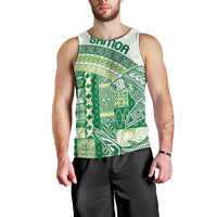 Samoa Mamanu Siapo Forest Green Men Tank Top Tatau Malie LT7 - Polynesian Pride