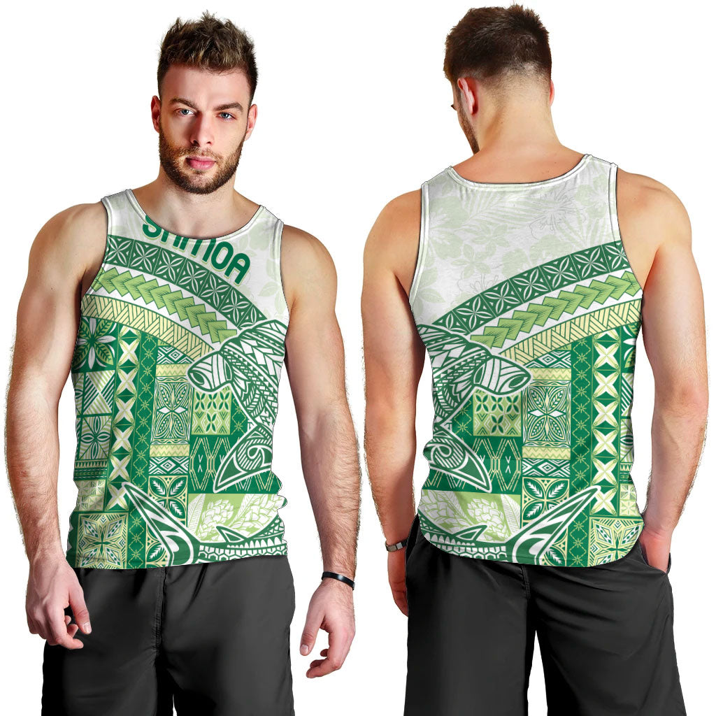 Samoa Mamanu Siapo Forest Green Men Tank Top Tatau Malie LT7 - Polynesian Pride