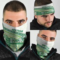 Samoa Mamanu Siapo Forest Green Neck Gaiter Tatau Malie LT7 - Polynesian Pride