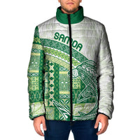 Samoa Mamanu Siapo Forest Green Padded Jacket Tatau Malie LT7 Men Forest Green - Polynesian Pride