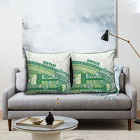 Samoa Mamanu Siapo Forest Green Pillow Cover Tatau Malie LT7 - Polynesian Pride