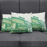 Samoa Mamanu Siapo Forest Green Pillow Cover Tatau Malie LT7 - Polynesian Pride