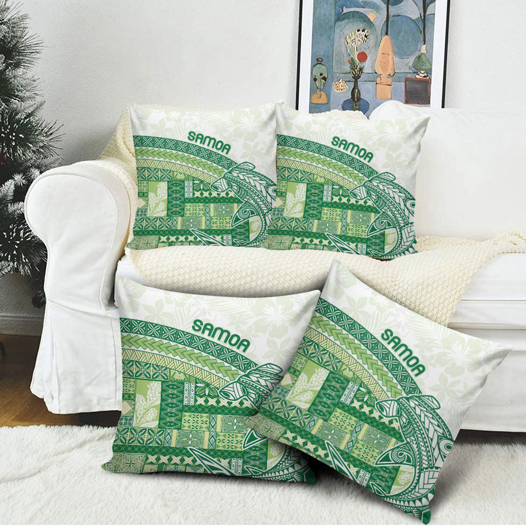 Samoa Mamanu Siapo Forest Green Pillow Cover Tatau Malie LT7 - Polynesian Pride