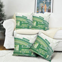 Samoa Mamanu Siapo Forest Green Pillow Cover Tatau Malie LT7 - Polynesian Pride