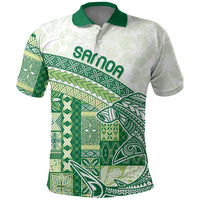 Samoa Mamanu Siapo Forest Green Polo Shirt Tatau Malie LT7 Forest Green - Polynesian Pride