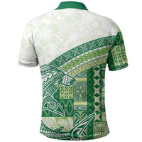 Samoa Mamanu Siapo Forest Green Polo Shirt Tatau Malie LT7 - Polynesian Pride