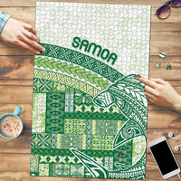 Samoa Mamanu Siapo Forest Green Puzzle Tatau Malie LT7 Forest Green - Polynesian Pride