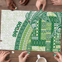 Samoa Mamanu Siapo Forest Green Puzzle Tatau Malie LT7 - Polynesian Pride