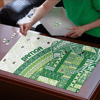 Samoa Mamanu Siapo Forest Green Puzzle Tatau Malie LT7 - Polynesian Pride