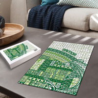 Samoa Mamanu Siapo Forest Green Puzzle Tatau Malie LT7 - Polynesian Pride
