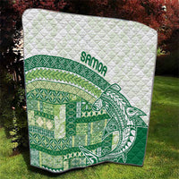 Samoa Mamanu Siapo Forest Green Quilt Tatau Malie LT7 - Polynesian Pride
