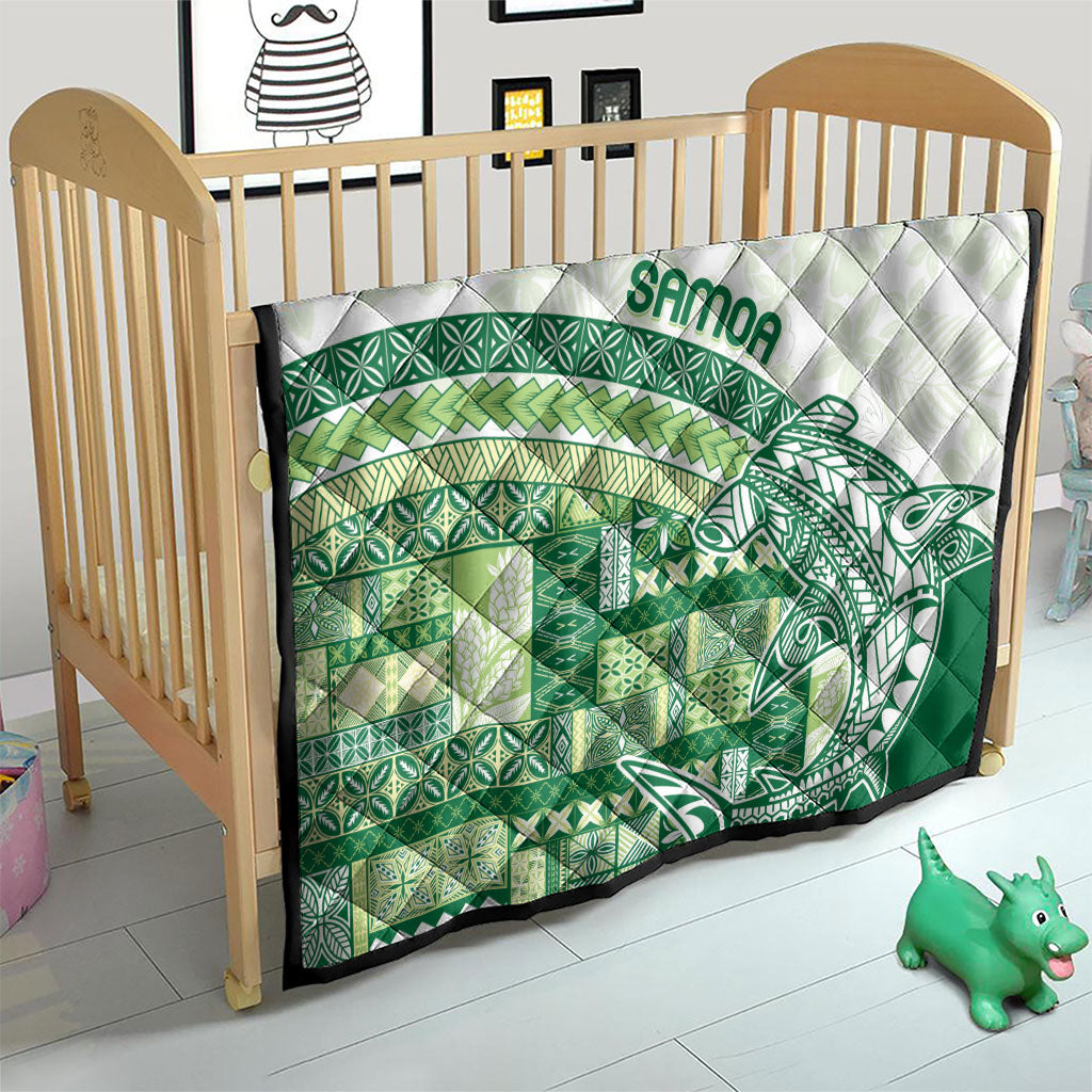 Samoa Mamanu Siapo Forest Green Quilt Tatau Malie LT7 - Polynesian Pride