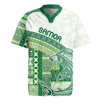 Samoa Mamanu Siapo Forest Green Rugby Jersey Tatau Malie LT7 Forest Green - Polynesian Pride