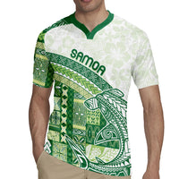Samoa Mamanu Siapo Forest Green Rugby Jersey Tatau Malie LT7 - Polynesian Pride