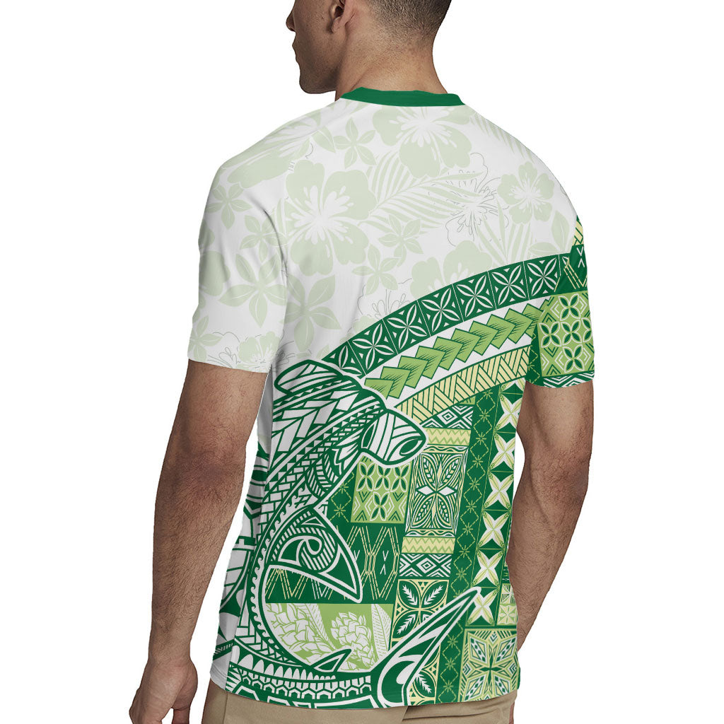 Samoa Mamanu Siapo Forest Green Rugby Jersey Tatau Malie LT7 - Polynesian Pride
