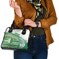 Samoa Mamanu Siapo Forest Green Shoulder Handbag Tatau Malie LT7 - Polynesian Pride