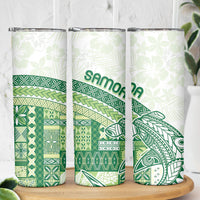 Samoa Mamanu Siapo Forest Green Skinny Tumbler Tatau Malie LT7 - Polynesian Pride