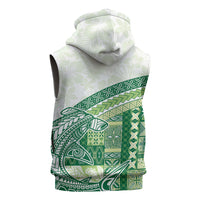 Samoa Mamanu Siapo Forest Green Sleeveless Hoodie Tatau Malie LT7 - Polynesian Pride