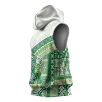 Samoa Mamanu Siapo Forest Green Sleeveless Hoodie Tatau Malie LT7 - Polynesian Pride
