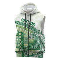 Samoa Mamanu Siapo Forest Green Sleeveless Zip Hoodie Tatau Malie LT7 Forest Green - Polynesian Pride