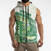 Samoa Mamanu Siapo Forest Green Sleeveless Zip Hoodie Tatau Malie LT7 - Polynesian Pride
