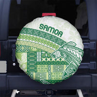 Samoa Mamanu Siapo Forest Green Spare Tire Cover Tatau Malie LT7 No hole Forest Green - Polynesian Pride