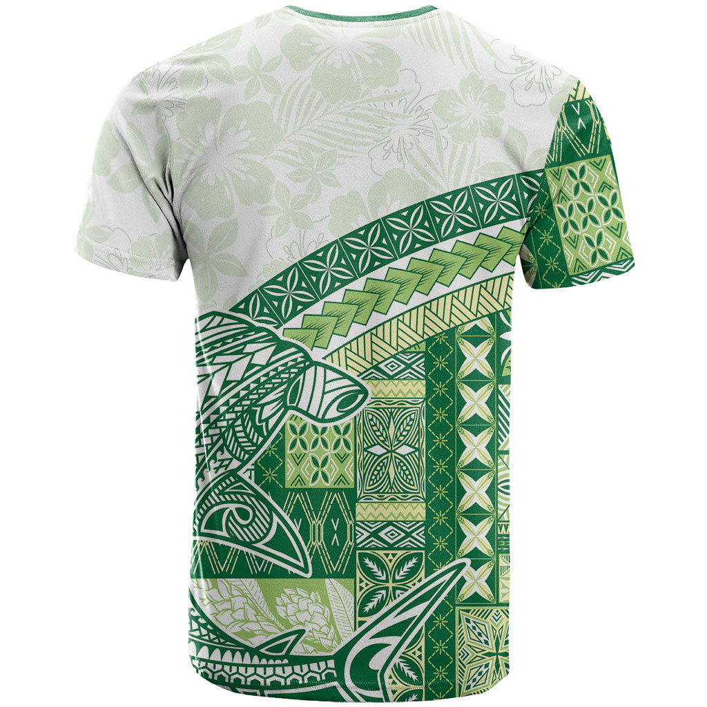 Samoa Mamanu Siapo Forest Green T Shirt Tatau Malie LT7 - Polynesian Pride