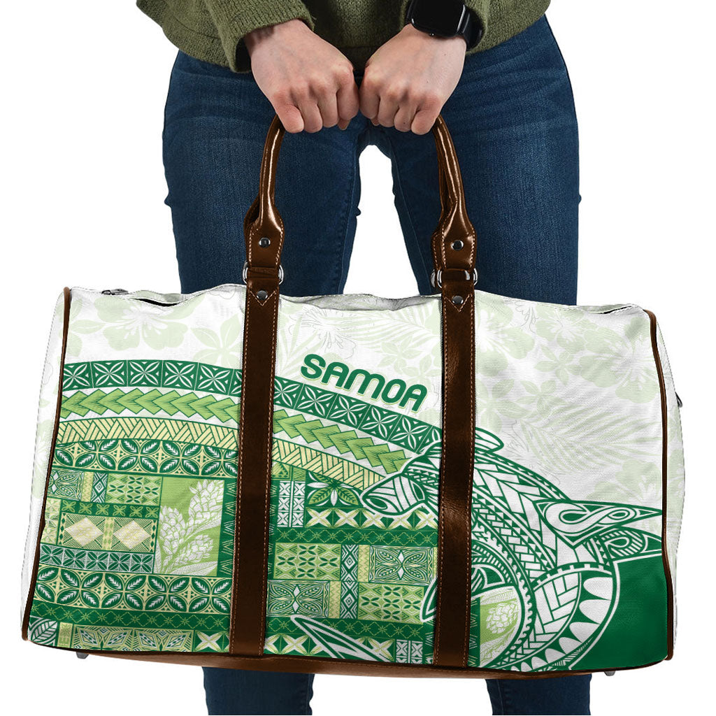 Samoa Mamanu Siapo Forest Green Travel Bag Tatau Malie LT7 Forest Green - Polynesian Pride