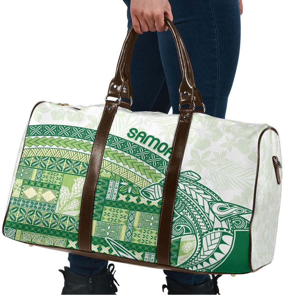 Samoa Mamanu Siapo Forest Green Travel Bag Tatau Malie LT7 - Polynesian Pride