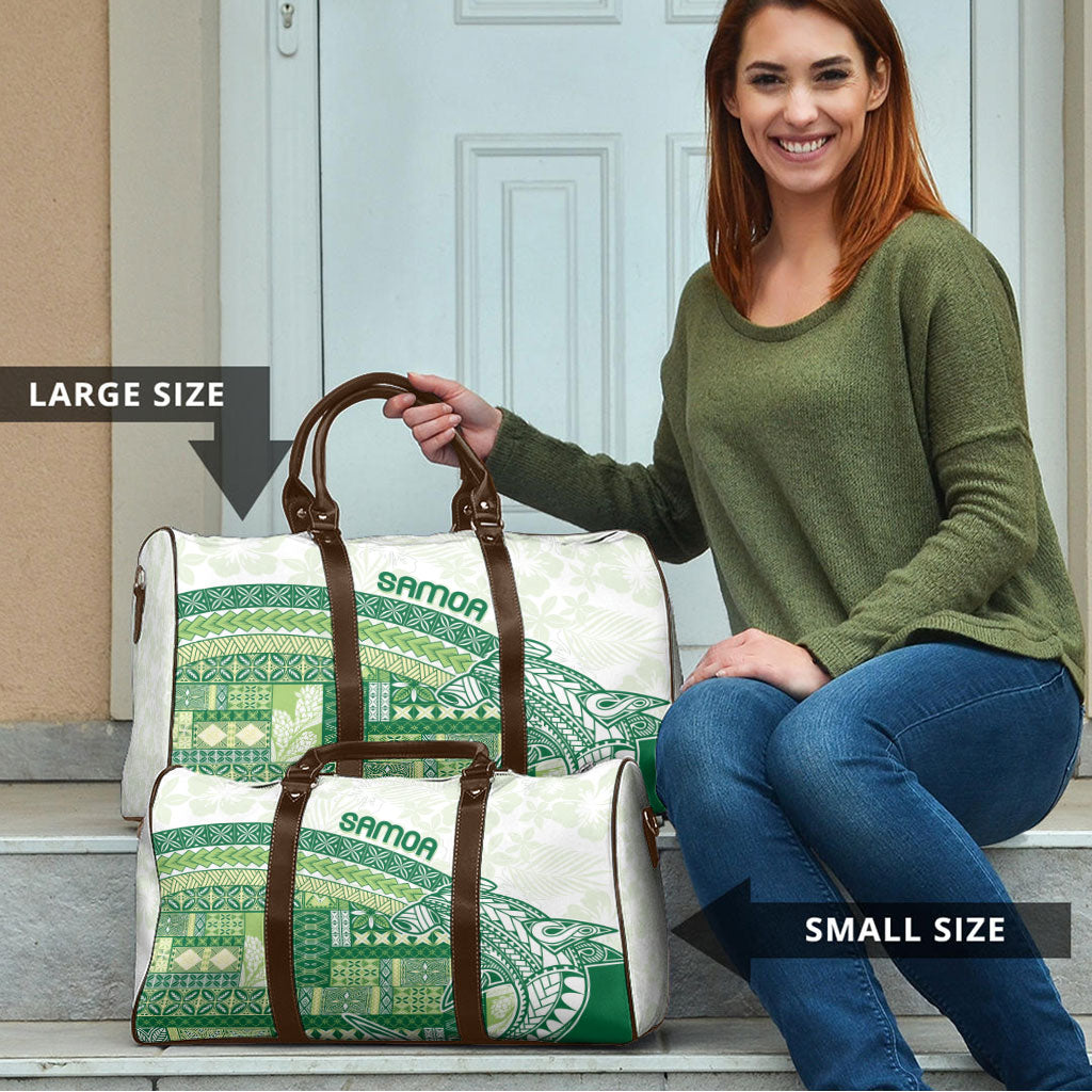Samoa Mamanu Siapo Forest Green Travel Bag Tatau Malie LT7 - Polynesian Pride
