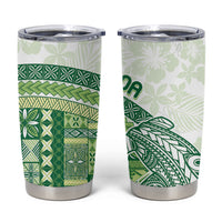 Samoa Mamanu Siapo Forest Green Tumbler Cup Tatau Malie LT7 Forest Green - Polynesian Pride