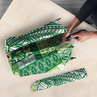 Samoa Mamanu Siapo Forest Green Umbrella Tatau Malie LT7 - Polynesian Pride