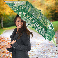 Samoa Mamanu Siapo Forest Green Umbrella Tatau Malie LT7 - Polynesian Pride