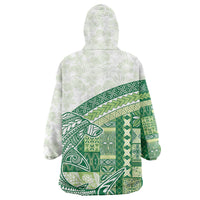 Samoa Mamanu Siapo Forest Green Wearable Blanket Hoodie Tatau Malie LT7 - Polynesian Pride
