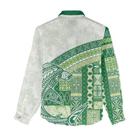 Samoa Mamanu Siapo Forest Green Women Casual Shirt Tatau Malie LT7 - Polynesian Pride
