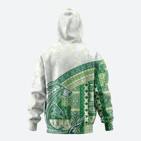 Samoa Mamanu Siapo Forest Green Zip Hoodie Tatau Malie LT7 - Polynesian Pride